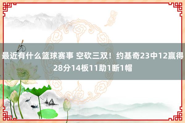 最近有什么篮球赛事 空砍三双！约基奇23中12赢得28分14板11助1断1帽