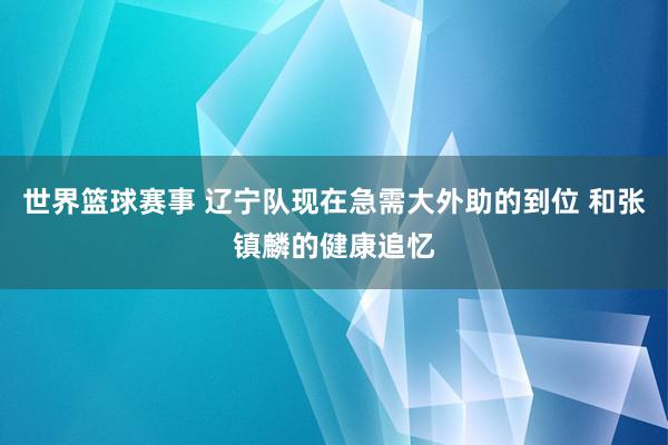 世界篮球赛事 辽宁队现在急需大外助的到位 和张镇麟的健康追忆